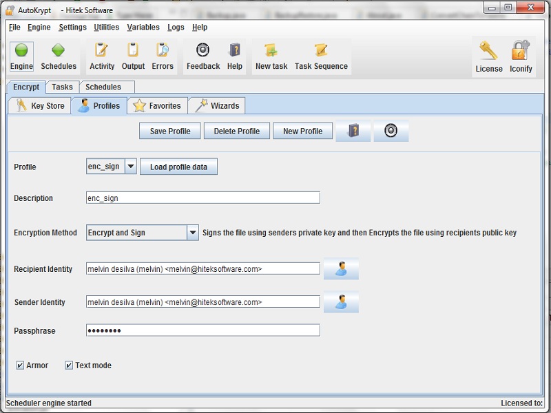 Automated Encryption and Decryption software. Run 1000+ tasks/day. latest Screen Shot