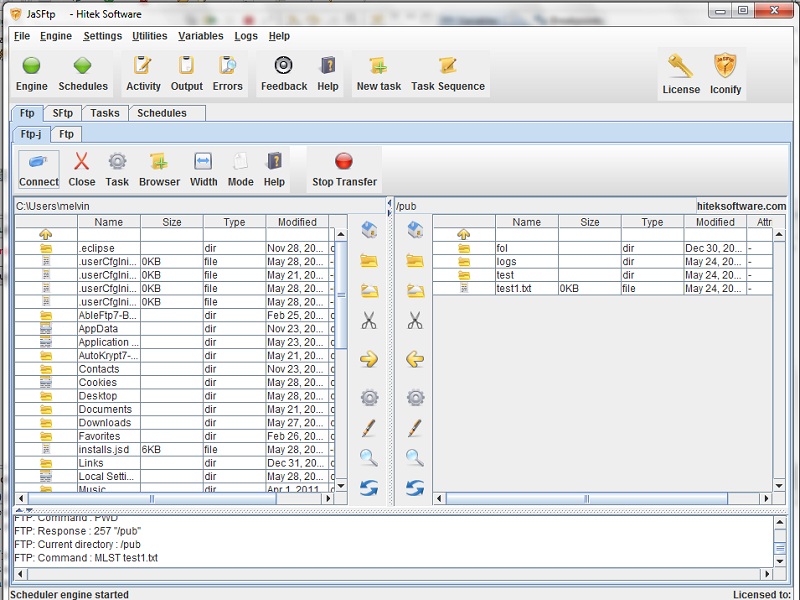 JaSFtp - Automated SFTP client (secure FTP), Run 1000+ tasks on a schedule.